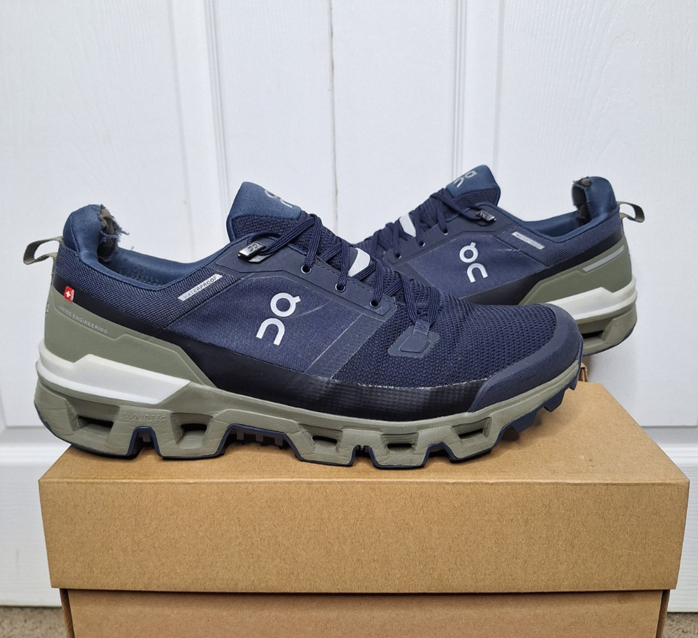 On Running Cloudwander Midnight Olive Waterproof Hiking Shoes size 13 73-98604